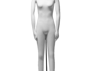 SOFT FLEXIBLE WHITE WOMAN MANNEQUIN WITH METAL BASE